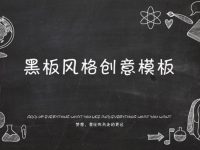 黑板PPT模板下載，28頁優質的黑板風格簡報模板樣式