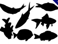 【魚剪影】19套高質量的小魚剪影圖下載，精緻矢量圖推薦