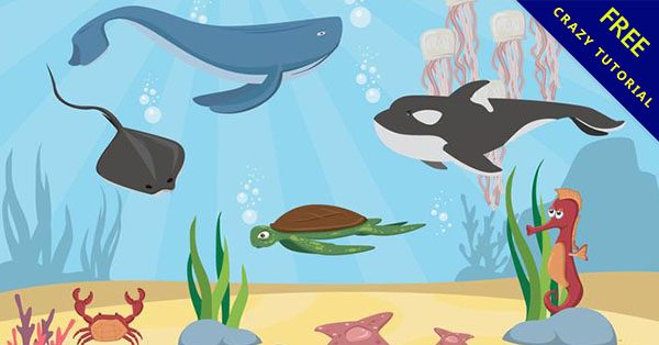 【海洋生物卡通】美編必備的19個可愛的卡通海洋生物下載 【海洋生物卡通】美編必備的19個可愛的卡通海洋生物下載