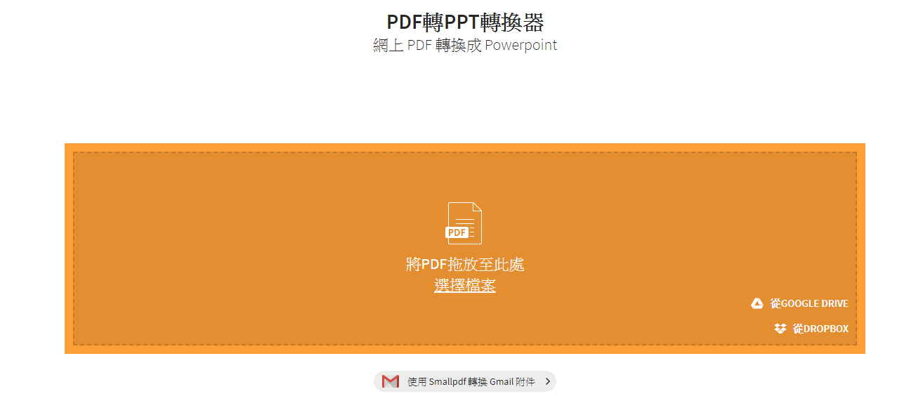 smallpdf PDF轉Powerpoint PDF轉PPT 網站 5款線上PDF 轉Powerpoint 免安裝下載並保留格式