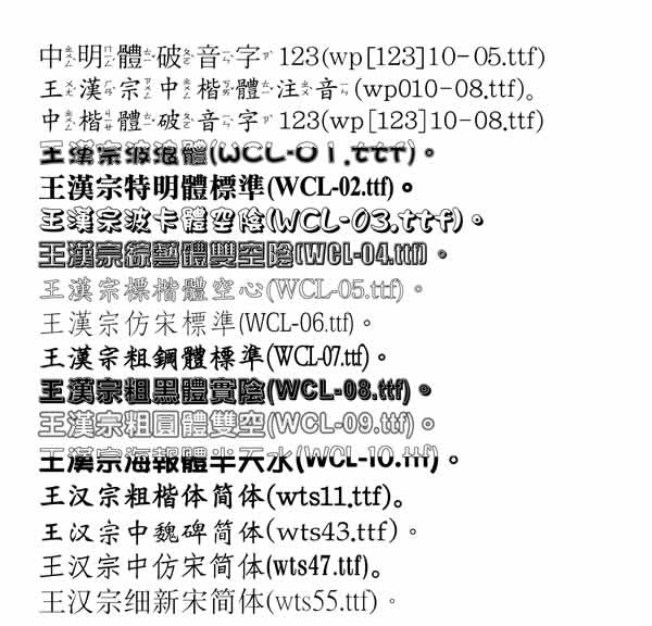 48套王漢宗字體下載,中楷體注音、顏楷體繁中字型 48套王漢宗字體下載,中楷體注音、顏楷體繁中字型