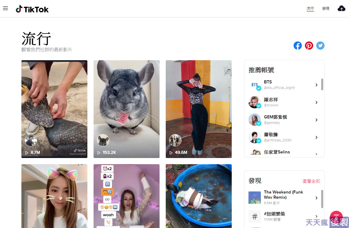 Tiktok 抖音電腦網頁版,不用安裝APP也能線上觀看 Tiktok 抖音電腦網頁版,不用安裝APP也能線上觀看