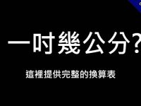 一吋幾公分?  這裡提供完整的換算表