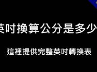 英吋換算公分是多少?  這裡提供完整英吋轉換表