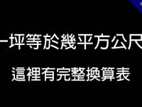 一坪等於幾平方公尺?   這裡有完整的換算表