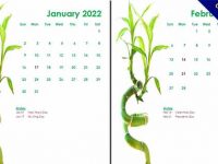 2022年最新的月曆表Word模版下載，7-11可以A4可直接印刷或是修改顏色