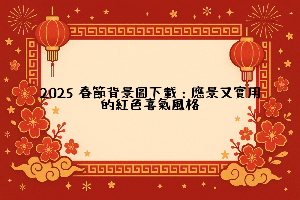 2026 春節背景圖下載：應景又實用的紅色喜氣風格