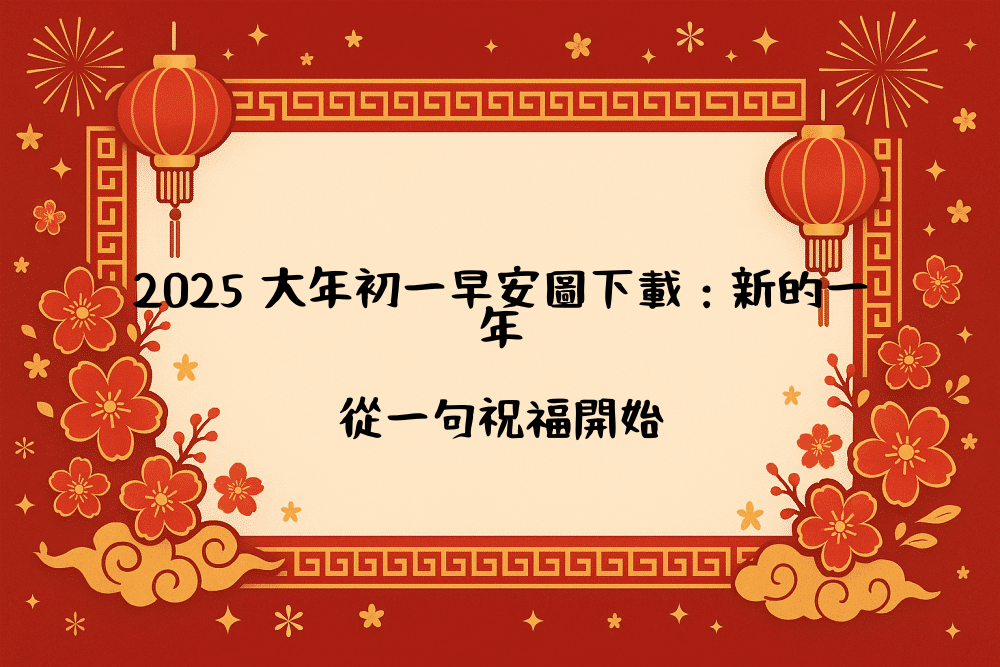 2026 大年初一早安圖下載：新的一年，從一句祝福開始