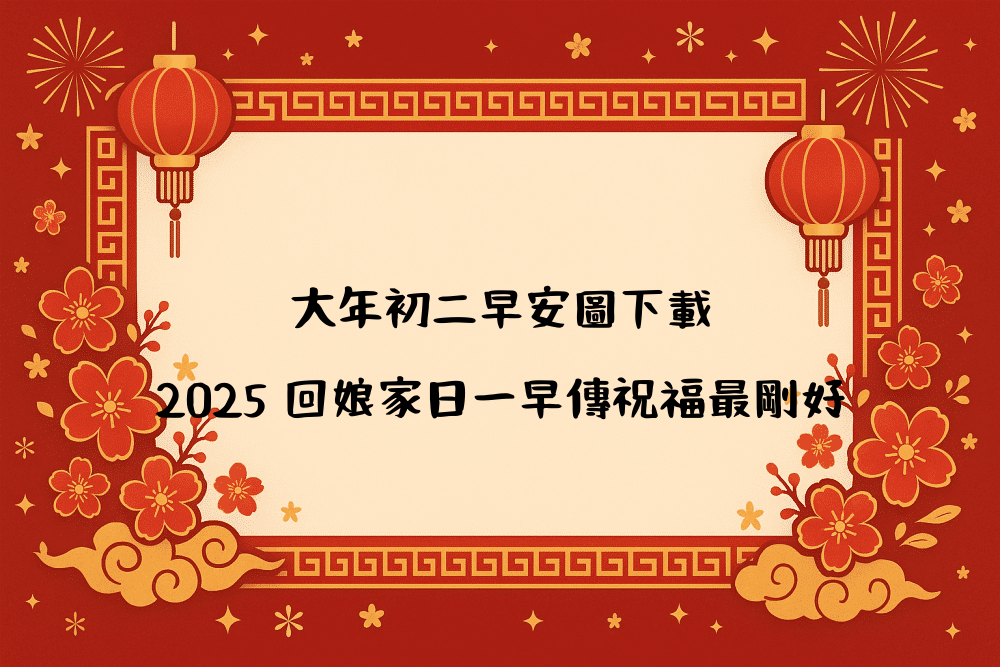 大年初二早安圖下載｜2026 回娘家日一早傳祝福最剛好