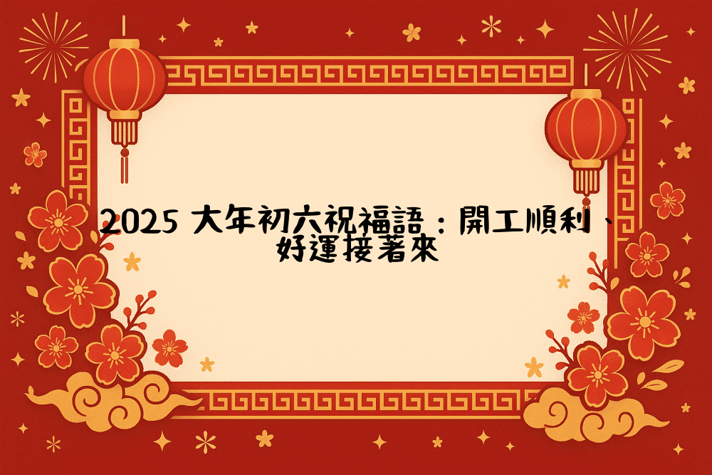 2026 大年初六祝福語：開工順利、好運接著來