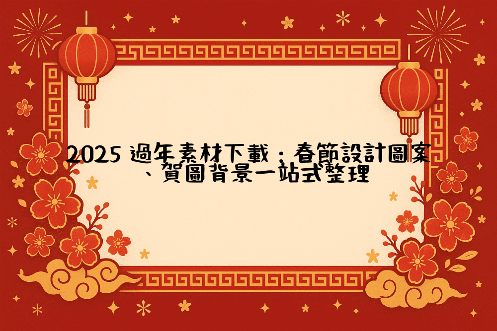 2026 過年素材下載：春節設計圖案、賀圖背景一站式整理