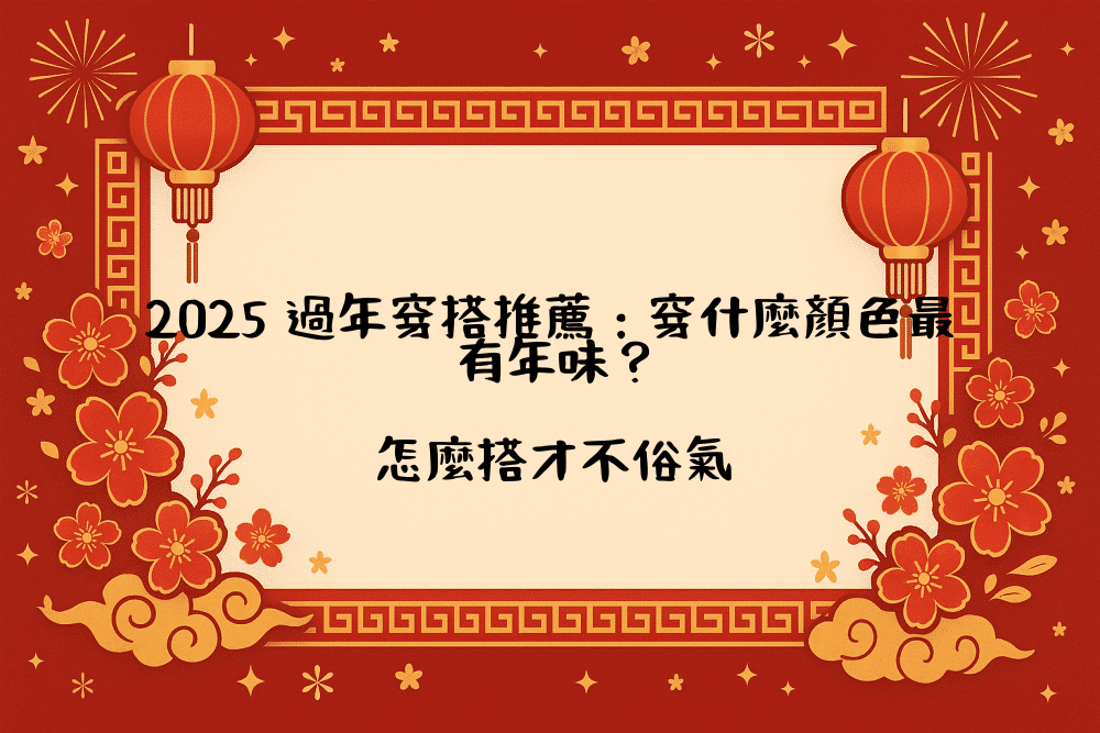 2026 過年穿搭推薦：穿什麼顏色最有年味？怎麼搭才不俗氣