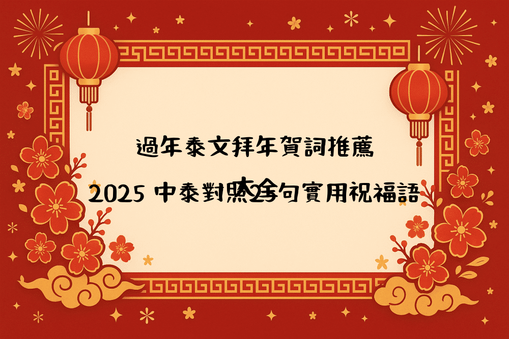 過年泰文拜年賀詞推薦｜2026 中泰對照25句實用祝福語大全