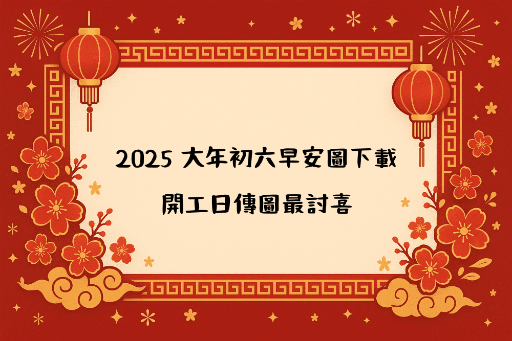 2026 大年初六早安圖下載｜開工日傳圖最討喜