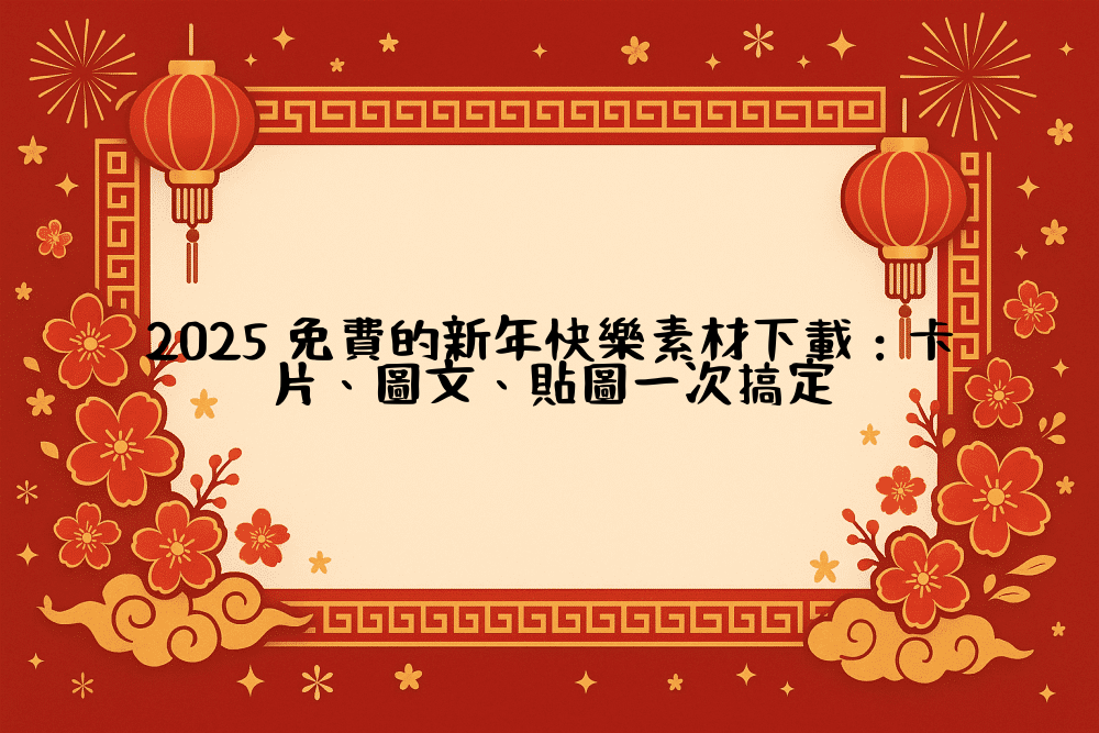 2026 免費的新年快樂素材下載：卡片、圖文、貼圖一次搞定