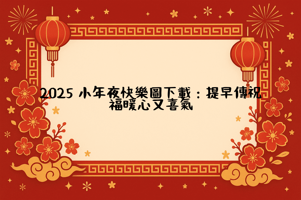 2026 小年夜快樂圖下載：提早傳祝福暖心又喜氣