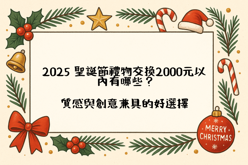 2026 聖誕節禮物交換2000元以內有哪些？質感與創意兼具的好選擇