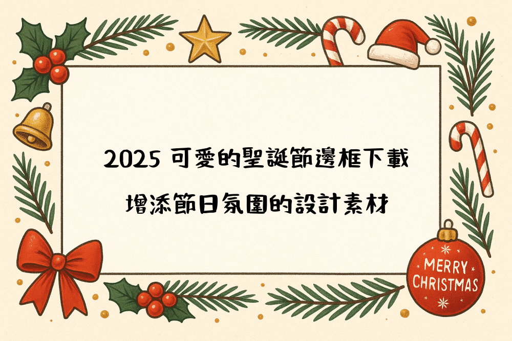 2026 可愛的聖誕節邊框下載｜增添節日氛圍的設計素材