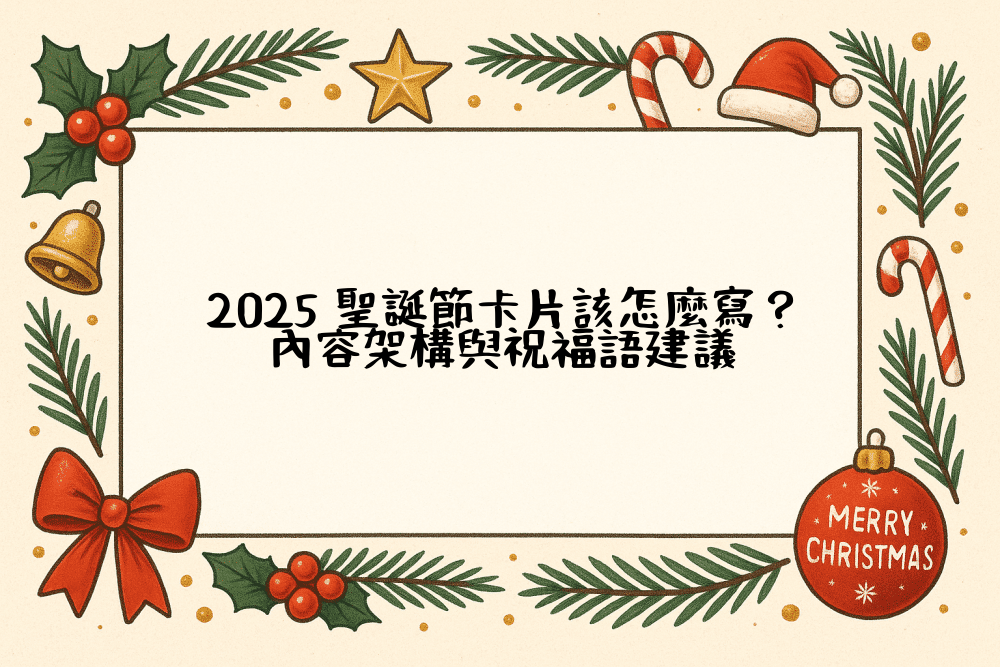 2026 聖誕節卡片該怎麼寫？｜內容架構與祝福語建議