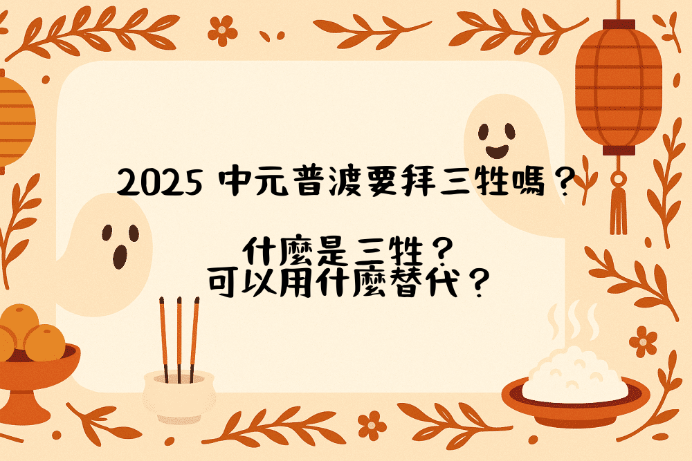 2026 中元普渡要拜三牲嗎？什麼是三牲？可以用什麼替代？