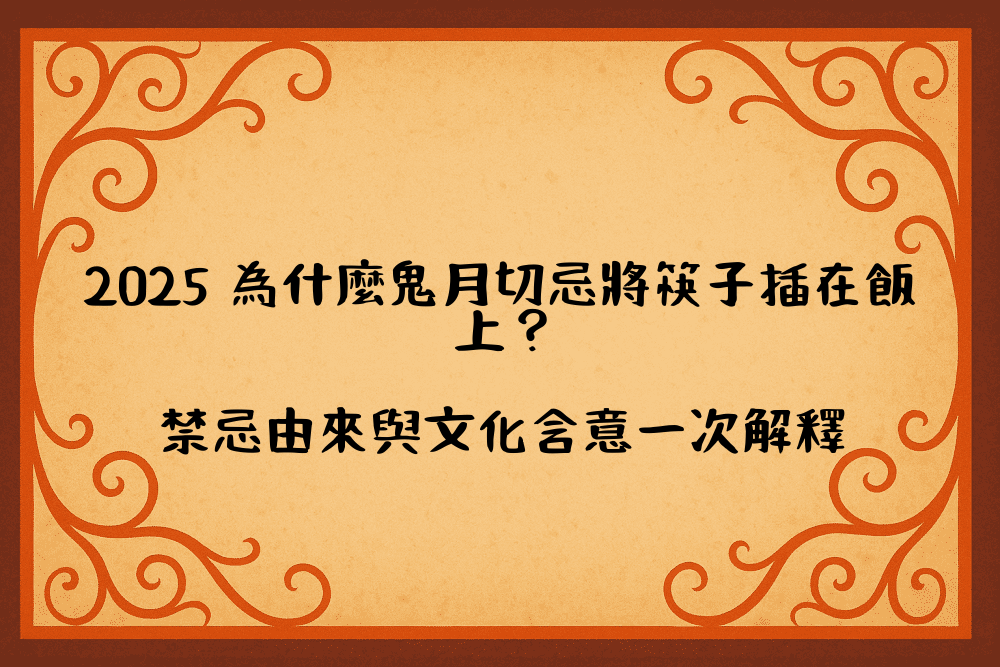 2026 為什麼鬼月切忌將筷子插在飯上？禁忌由來與文化含意一次解釋