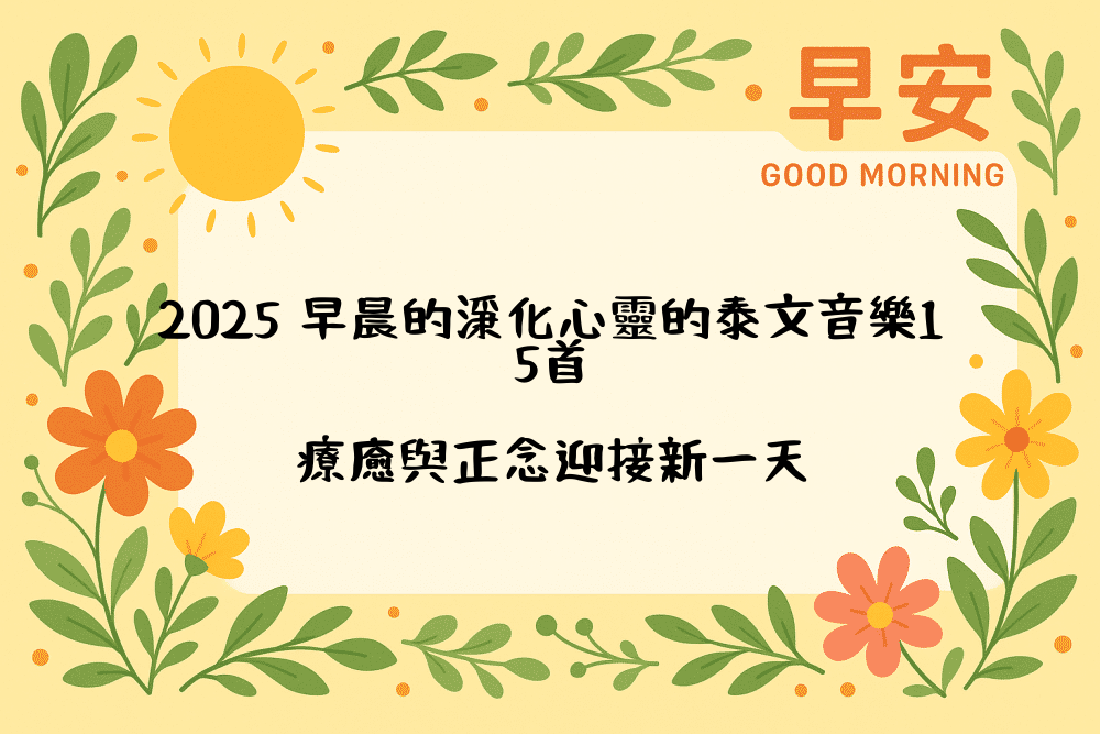 2026 早晨的淨化心靈的泰文音樂15首，療癒與正念迎接新一天