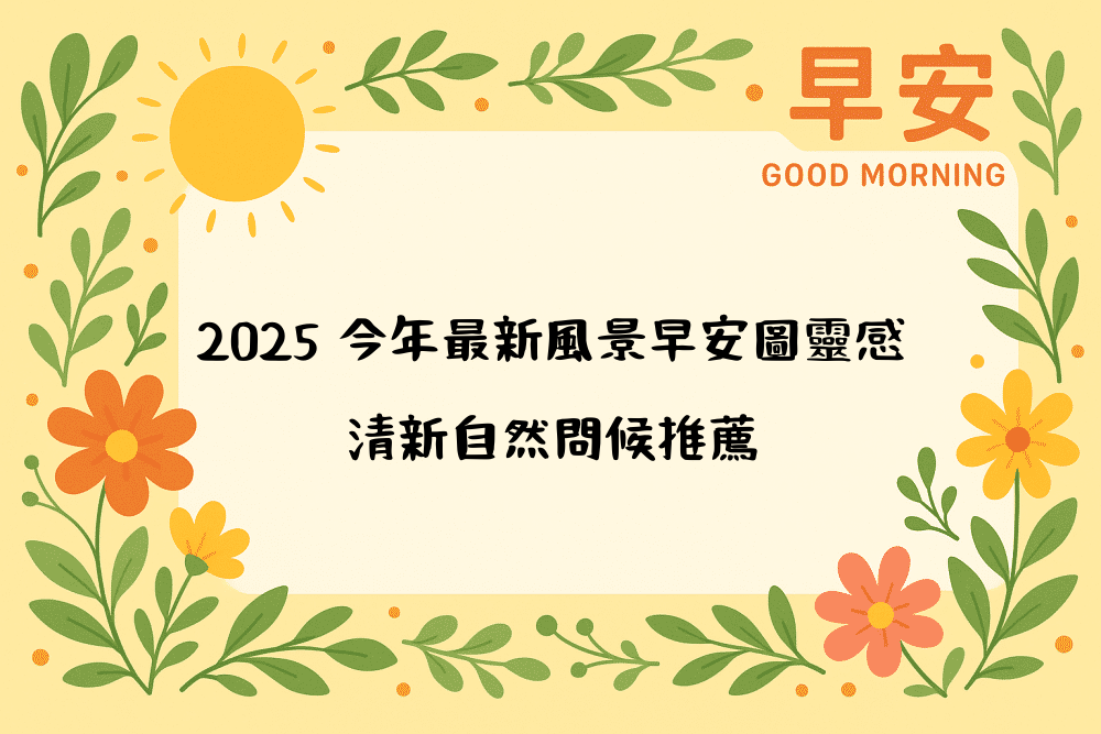 2026 今年最新風景早安圖靈感，清新自然問候推薦