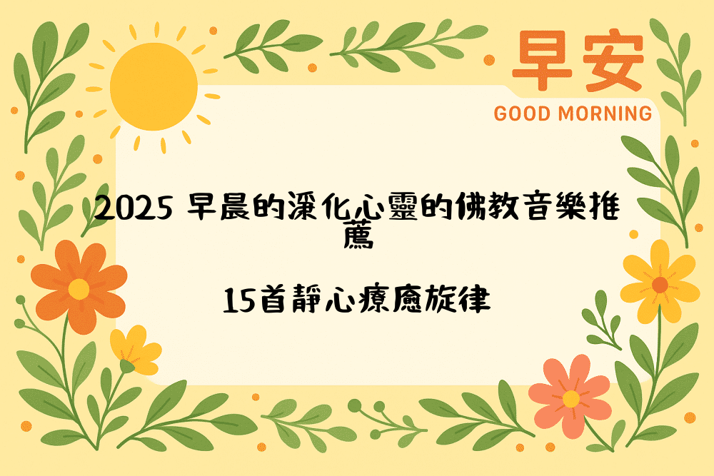 2026 早晨的淨化心靈的佛教音樂推薦｜15首靜心療癒旋律