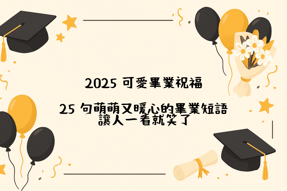 2026 可愛畢業祝福｜25 句萌萌又暖心的畢業短語，讓人一看就笑了