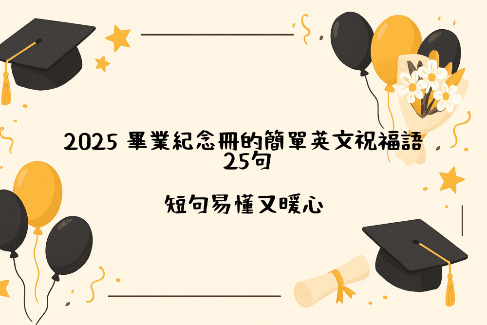 2026 畢業紀念冊的簡單英文祝福語 25句｜短句易懂又暖心