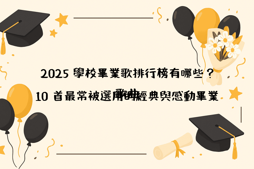 2026 學校畢業歌排行榜有哪些？10 首最常被選用的經典與感動畢業歌曲