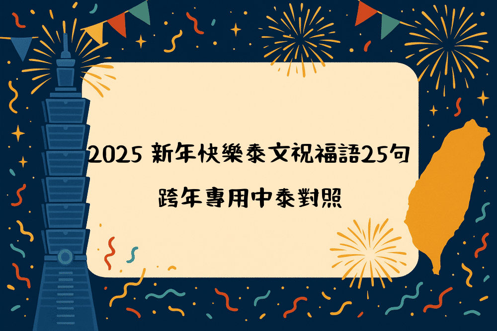 2026 新年快樂泰文祝福語25句，跨年專用中泰對照