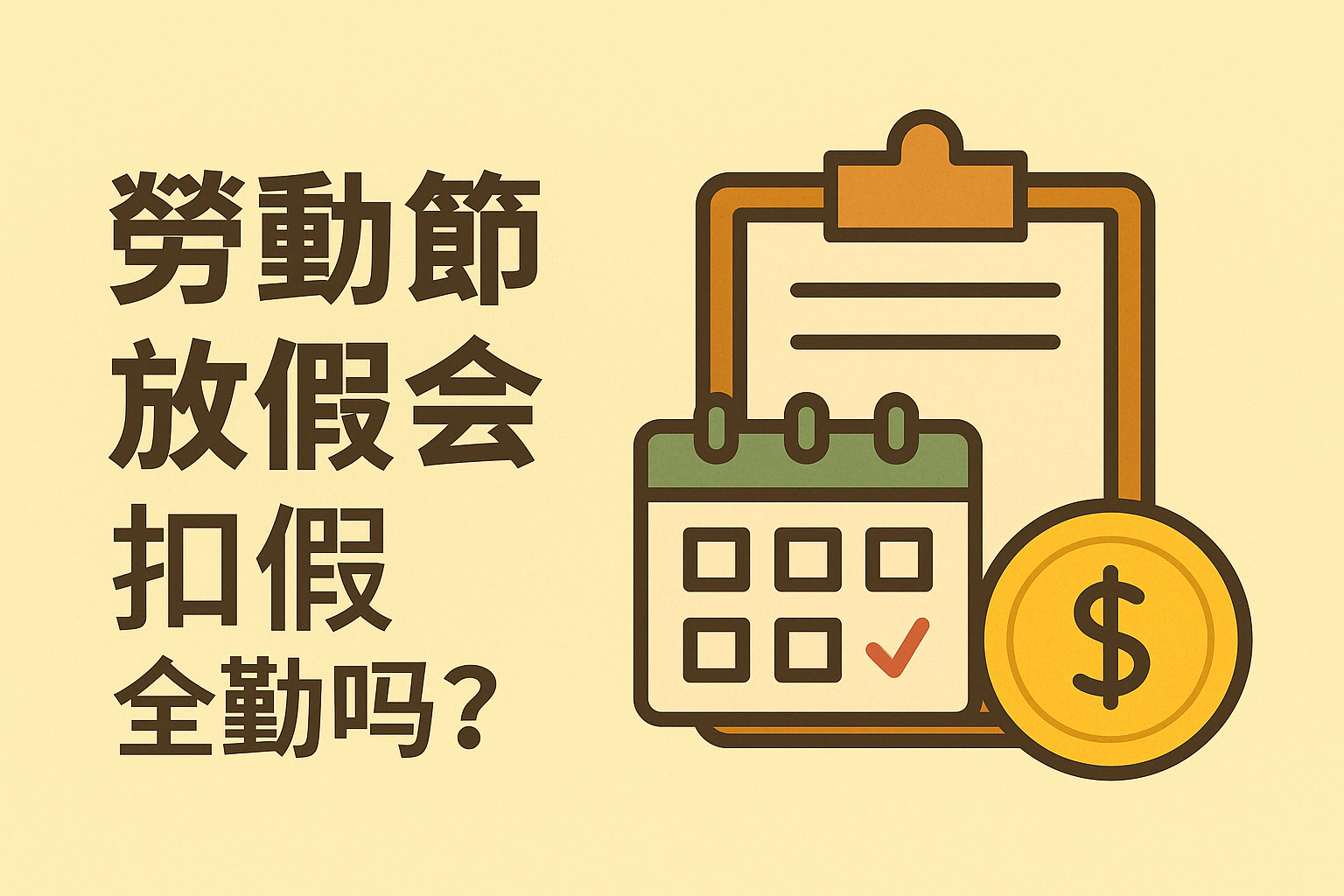 勞動節2026 放假會扣假或全勤嗎？你的權益不能不懂