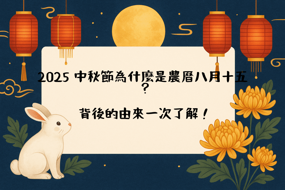 2026 中秋節為什麼是農曆八月十五？背後的由來一次了解！