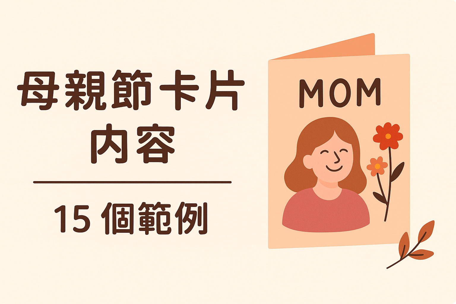 母親節2026 卡片要寫什麼？15 則 100 字內的溫暖祝福語