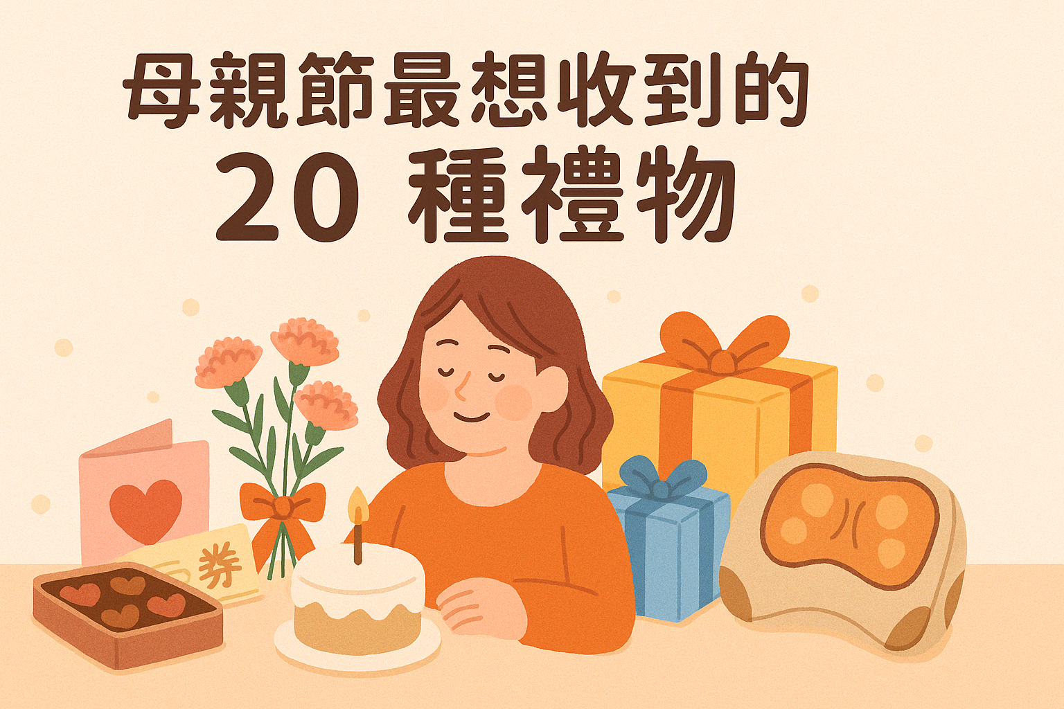 母親節2026 媽媽最想收到什麼禮物？20 種選項讓你不再卡關