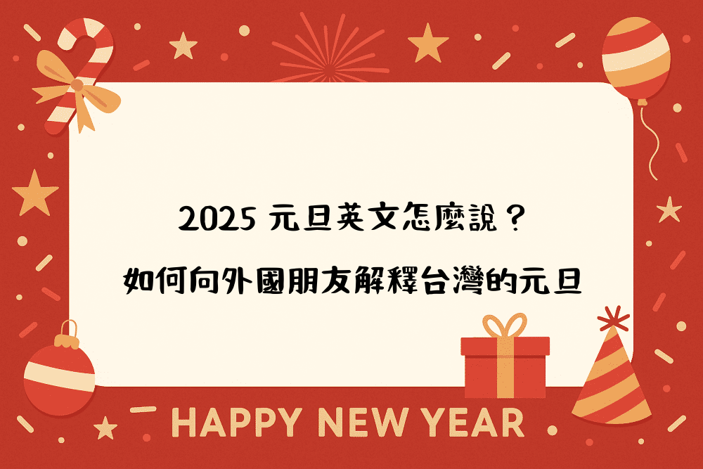 2026 元旦英文怎麼說？如何向外國朋友解釋台灣的元旦