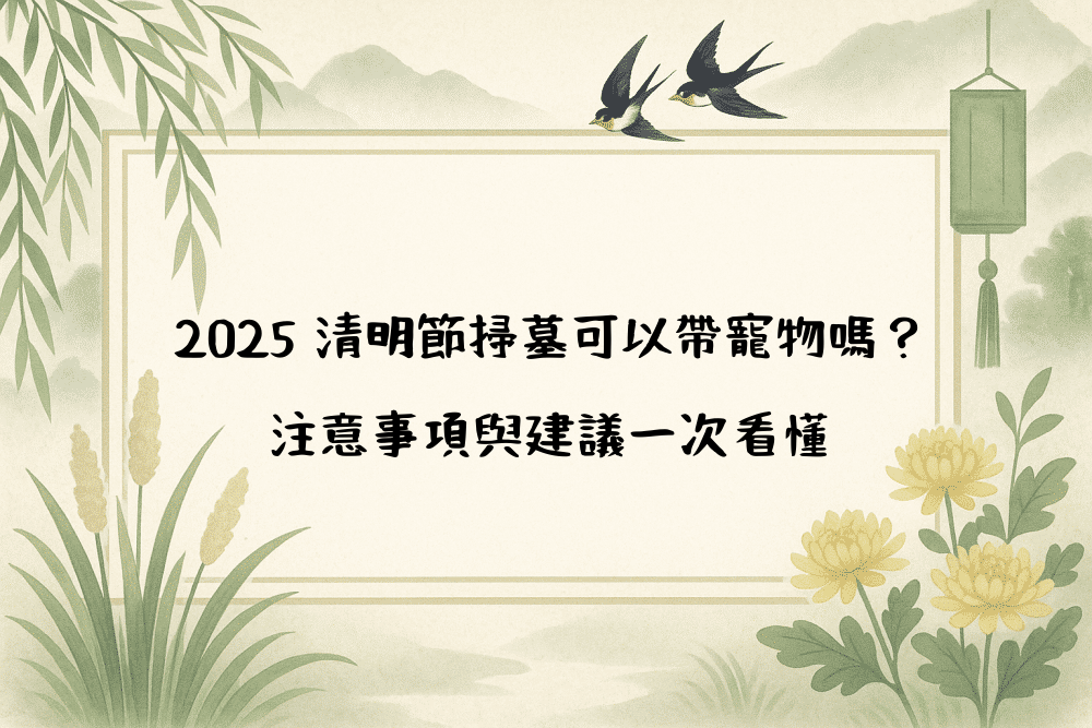 2026 清明節掃墓可以帶寵物嗎？注意事項與建議一次看懂