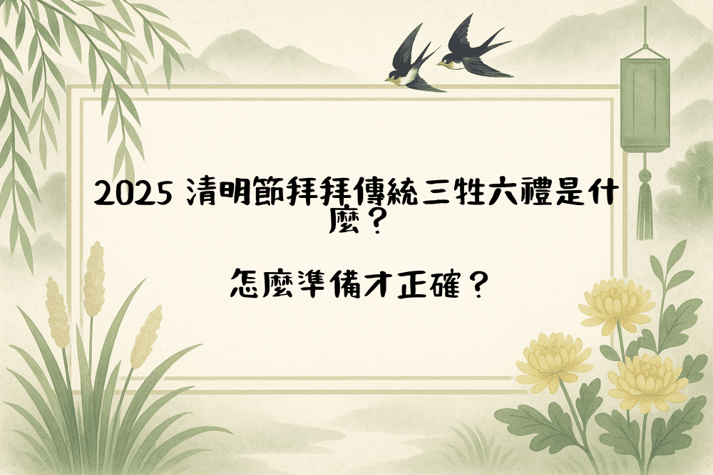 2026 清明節拜拜傳統三牲六禮是什麼？怎麼準備才正確？