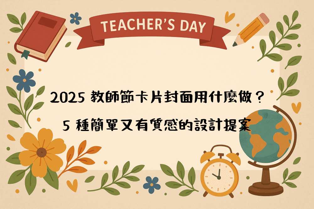 2026 教師節卡片封面用什麼做？5 種簡單又有質感的設計提案