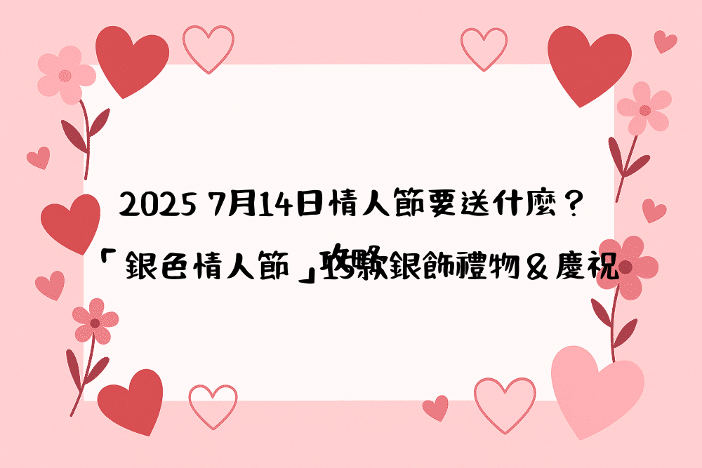2026 7月14日情人節要送什麼？「銀色情人節」15款銀飾禮物＆慶祝攻略