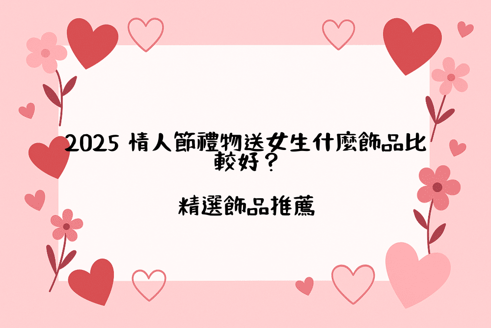 2026 情人節禮物送女生什麼飾品比較好？精選飾品推薦