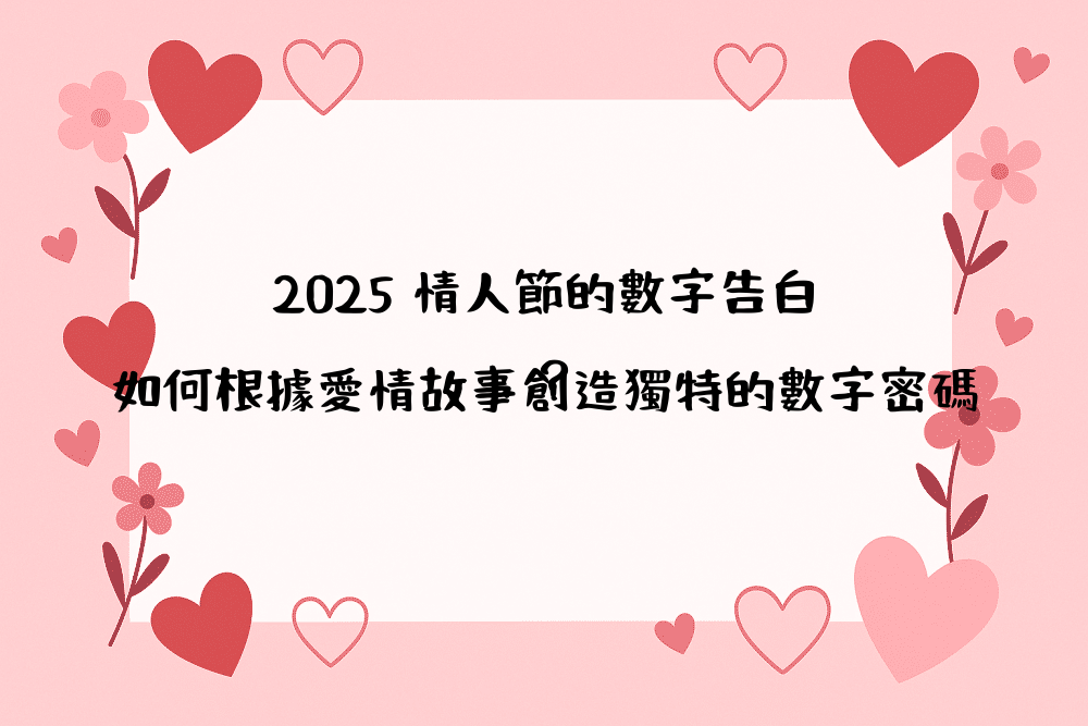 2026 情人節的數字告白｜如何根據愛情故事創造獨特的數字密碼？