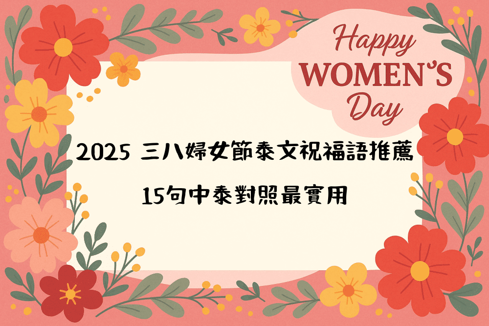 2026 三八婦女節泰文祝福語推薦，15句中泰對照最實用